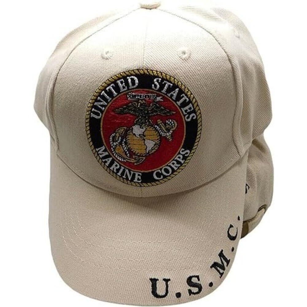 USMC Marine Corps Hat Logo Khaki Cover EGA US Official United States‎ Licensed - Picture 8 of 16